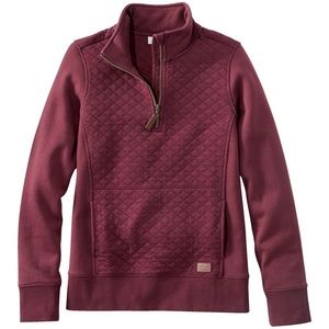 L.L. Bean Women's Quilted Quarter-Zip Pullover